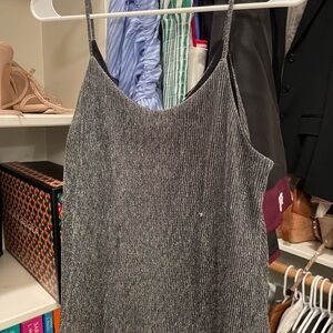 Chic Metallic Strappy Dress